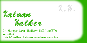 kalman walker business card